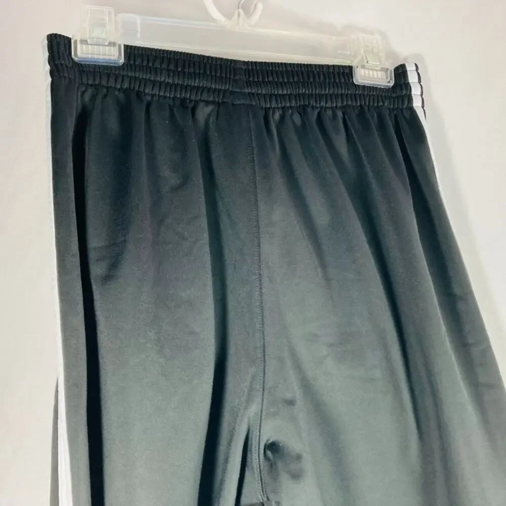 Adidas 3 Stripes Sweatpants Mens Medium Black Straight Warm Up Track
